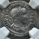 Gordian Iii Ar Denarius Ad 238-244 Emperor  Spear Globe Ngc Ch Xf 5 5 3 5