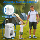 Outdoor Portable Camping Sink W soap Dispenser 45l Rolling Hand Wash Basin Stand