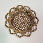 Vtg Hollywood Regency 6 Tube Lipstick Holder Celeste Gold Tone Vanity  damage