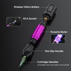 Nazzor Rotary Wireless Tattoo Gun Kit 1800mah Battery - Fuchsia