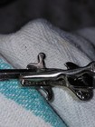 Vintage  Chadwick Japan Pistol Rabbit Grip Tie Clip 1 5  Moving Hammer Flintlock