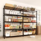 4 5tier Storage Shelves Metal Wire Shelving Unit Heavy Duty Food Rack Adjustable