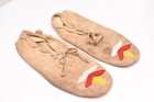 Vintage Apache Moccasins Beaded Leather Native American Antique