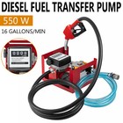 16gpm 110v Electric Oil Fuel Diesel Gas Transfer Pump W  Meter Auto Nozzle Hose