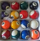 1-1 4  Pool Table Billiard Ball Set Complete 16 Balls Extremely Rare New
