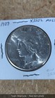 X3502  1927 Peace Dollar Choice Bu Brilliant Uncirculated G2u