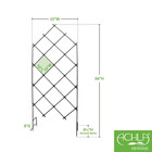 Traditional Freestanding Lattice Garden Trellis  84 In  Tall  Graphite Powder Co