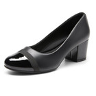 Women Comfortable Slip On Low Chunky Heel Office Dress Wedding Pump Shoes New 