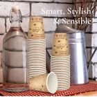 12 Oz Disposable Paper Coffee Cafe Cups   Plastic Dome Lids With Hole Bpa Free