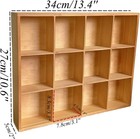 Vintage 12 Compartments Wooden Organizer Box 13 4x10 6x2 Inch Solid Wood Stor   