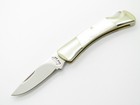 Vintage 1980s Frost Seizo Imai Seki Japan 2 75  Pearl Mop Folding Lockback Knife