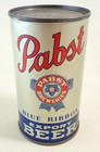 Vintage Nos Pabst Blue Ribbon Export Keglined Display Empty Beer Flat Top Can