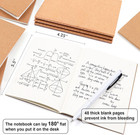 170 Pack Blank Kraft Notebooks  Unlined Sketchbook Mini Cute Note Pad For Drawin