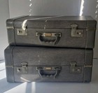 Vintage Crown Hardcase Luggage - Matching Set Of 2 - Mid Century Collectors Set
