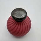 Antique Victorian Silver Cranberry Glass Perfume Bottle stevens   Williams 
