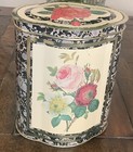 Black And Gold Vintage Floral Tin Made In England
