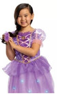 Disney Princess Rapunzel Pretend Play Dress Up Light Up Costume Xs 3t-4t New