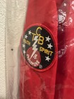 Vintage 1970s Elvis In Concert Satin Nylon Red Jacket Rockabilly Large Look
