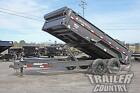 New 7 X 16 14k Gvwr Scissor Hoist Power Hydraulic Dump Trailer Equipment Hauler