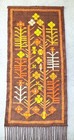 Vtg Boho 70s Earthtone Woven Wool Tapestry Hanging Wall Art Tassels 57x21 Floral