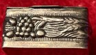 Vintage Floral Roses Fancy Pill Box Sterling Silver Hand Done Repousse