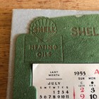 1953 Calendar Shell Heating Furnace Oil Advertising Counter Display Stand Vtg
