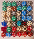 Mtg Spindown D20 Dice Lot Of 84  Various Sets  Years  And Colors 