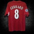 Nwt Gerrard  8 Liverpool 2005 Ucl Short Sleeve Retro Soccer Jersey Men
