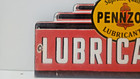 Vintage Pennzoil Lubrication Porcelain Enamel Sign 8  X 4  Inches