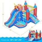 7-in-1 Inflatable Bounce House Bouncy Castle Combo W 470w Blower For Kids  Used