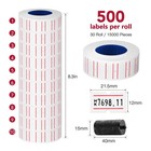 30 Rolls 15000pcs White Price Labels For Mx-5500 Labeller White Pricemarker S   