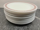 10 Vintage Pyrex Regency Brown S Scroll 7 1 2  Plates