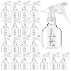 24 Pcs 8 Oz Clear Plastic Spray Bottles With Adjustable Nozzle - Refillable For
