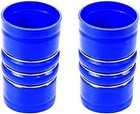 2 Of Silicone Blue Hump Hose Pair Charge Air Cooler   Clamps Set 3 1 2  X 6 3 8 