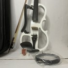Cecilio 4 4 Cevn-l1w Solid Wood Electric Violin Pearl White -  tested 