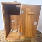 Vintage Bausch   Lomb Wooden Microscope Case Cabinet W  2 Objective Cases