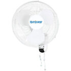 Hurricane Classic 16 Inch 90 Degree Oscillating 3 Speed Wall Fan  White  4 Pack 