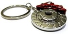 Red Silver Rotor Brake Keychain Automotive Part Car Gift Key Chain Ring