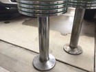 Vintage Chrome Original Soda Fountain Swivel Bar Stools Qty 4