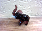 Elephant Figurines Vintage Miniatures Lot Of 6 Wood Metal Ceramic