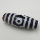 Vintage 3 Eyes Himalayan Tibetan Agate Dzi Bead Amulet