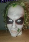 Beetlejuice Full Mask Hard Plastic Adult Spirit Halloween Michael Keaton New Nwt