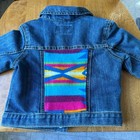 Cyndy Love Aspen Size 3t Girl Denim Jacket Aztec Southwestern Pink Blue Yellow