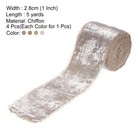 4pcs Chiffon Ribbon  1 x5 Yard Silk Ribbon  Brown Glitter Fabric Ribbon