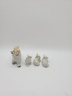 Lot Of 4 Vintage Ceramic Miniature Dogs Made In Japan One Repaired Body   Ear