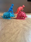 Vintage Set Of 4 1960 s Mold-a-rama Sinclair Oil Dinoland Dinosaurs