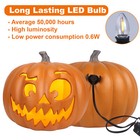11 In Halloween Scary Face Pumpkin Jack O Lantern Pre-lit Pumpkin Light Outdoor
