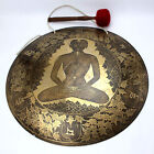 20 Inch Chakra Carved Super Sound Tibetan Temple Healing Gong 51 Cm From Nepal