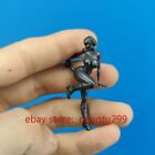 Chinese Old Bronze Copper Statue Hand Carved Sexuality Beauty Girl Figurinegift-