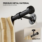 Adjustable Curtain Rod Heavy Duty 3290 Inch Black Metal Window Treatment